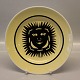 G-1 Luncheon plate 21 cm, yellow Silhuettes - Paper cuts by HC Andersen Royal 
Copenhagen Aluminia Faience