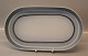 Sahara 316 Oval dish 33 cm (016) B&G White base, brown and blue lines 	