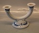 B&G Empire 235 Two armed candlestick 13.5 cm x 20.5 cm on round foot 11 cm
