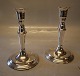 Pair of Silver candlestick Danish Silver smith Svend Toksvaerd 16 cm Marked 830 
S and  Sv.T Foot filled with plaster