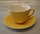 Susanne Yellow Aluminia Faience Tea cup and saucer, Light blue, Confetti