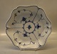 2195-1 Hexagonal cake dish 23 cm Blue Fluted Danish Porcelain
