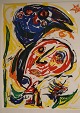 "Phoenix" Color lithography limited #120 of #250 Signed Carl-Henning Pedersen 
2004 Ca 87 x 67 cm included the silverframe
