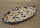 1115-1 Oval accent dish/Asparagus tray 25 cm Blue Fluted Full Lace