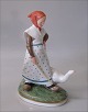 Royal Copenhagen figurine 0528 RC Goose girl, small 7.5" Chr Thomsen Overglaze