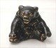 Royal Copenhagen Art Pottery 22746 Brown bear cub sitting with paw to paw KK