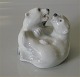 90 Lyngby Two Polar bear cubs playing 11 x 12 cm