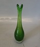 Vase Holmegaard 21 cm mouth-blown green glass In complete and fine condition