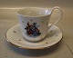 RC 487.2 Morning cup with high handle 10.5 cm 6 saucer 17.2 cm 487.3 1988 Royal 
Copenhagen 
