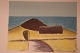 Lithographic print Johannes Hoffmeister Seascape ca. 35.5 x 43.5 cm