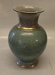 457-3054 RC Green vase with grey and gold 23.5 cm Royal Copenhagen Craquelé, 
(Crackelure)