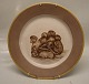 B&G Porcelain Decorative Wall hangig plate with monkey family ca 32 cm