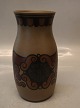 Brown Vase 19 cm Art Nouveau pattern #89 L. Hjorth Bornholm Denmark