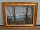 Painting: Oil on Canvas Mariager Fjord Signed e. Thorbjoern 
67 x 87 cm including the golden frame