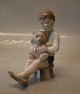 5652 RC Boy with teddy 11.5 cm Sterett Kelsey Royal Copenhagen 
