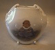 B&G 115 Wall Vase Little girl sitting 17 cm  Signed MH Ida Margrethe Hyldahl B&G 
Porcelain