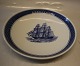 0936-46 Round cake dish 25 cm Aluminia Faience Tranquebar Navy # 46