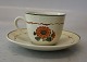 Coffee cup and saucer 13.3 cm Aluminia Copenhagen Calendula (Morgenfrue)  Faience Dinnerware Coffee set 