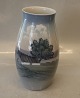 B&G 8790-247 Vase Landskape with farm house 22 cm B&G Porcelain