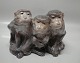 Royal Copenhagen figurine 0940  RC Monkey trio Knud Kyhn 1908 16 x 28 cm 
